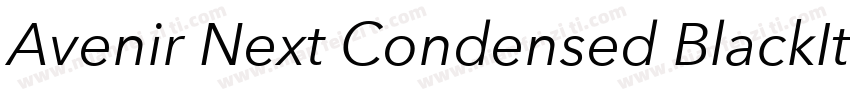 Avenir Next Condensed BlackItalic字体转换